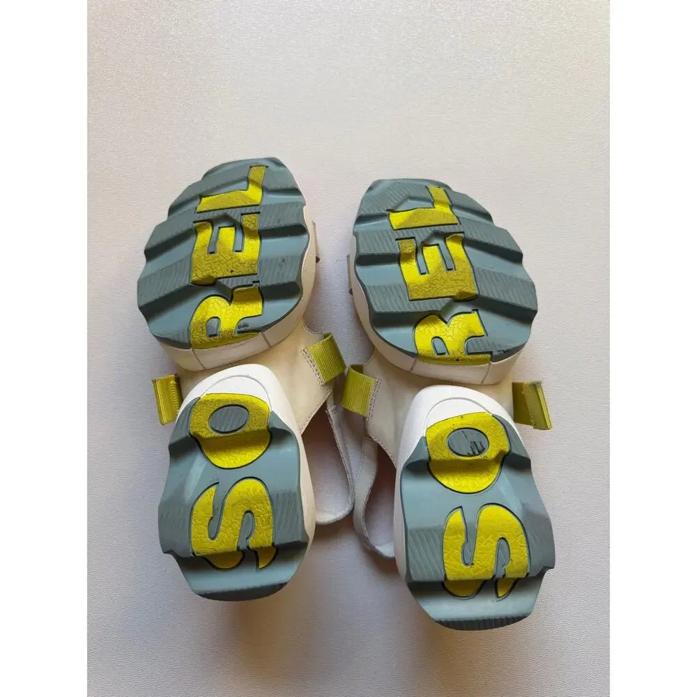 Sorel Women's Chalk and Paradiso Peach Kinetic Impact Sling Sport Sandals Size 9